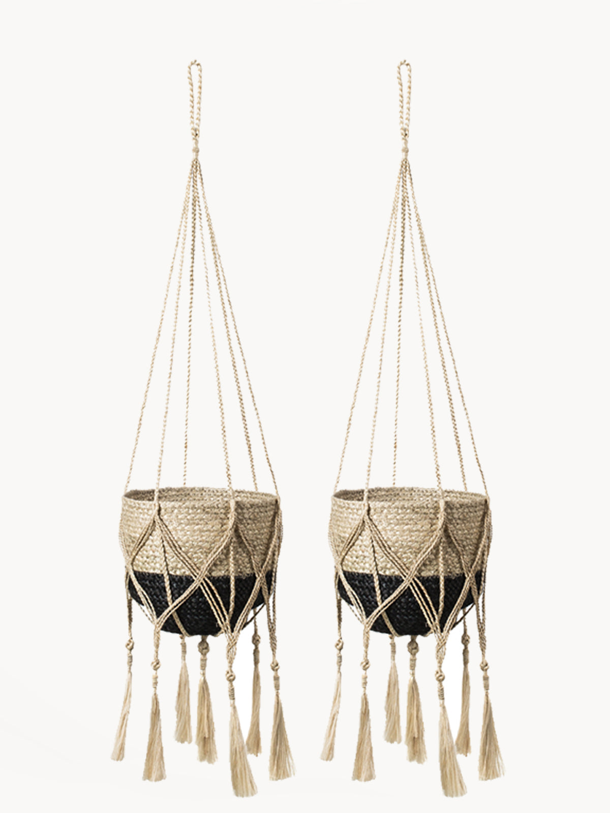 Boho Jute Plant Hanger – Handmade Macrame Style Wall Hanging for Indoor Plants