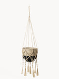 Boho Jute Plant Hanger – Handmade Macrame Style Wall Hanging for Indoor Plants