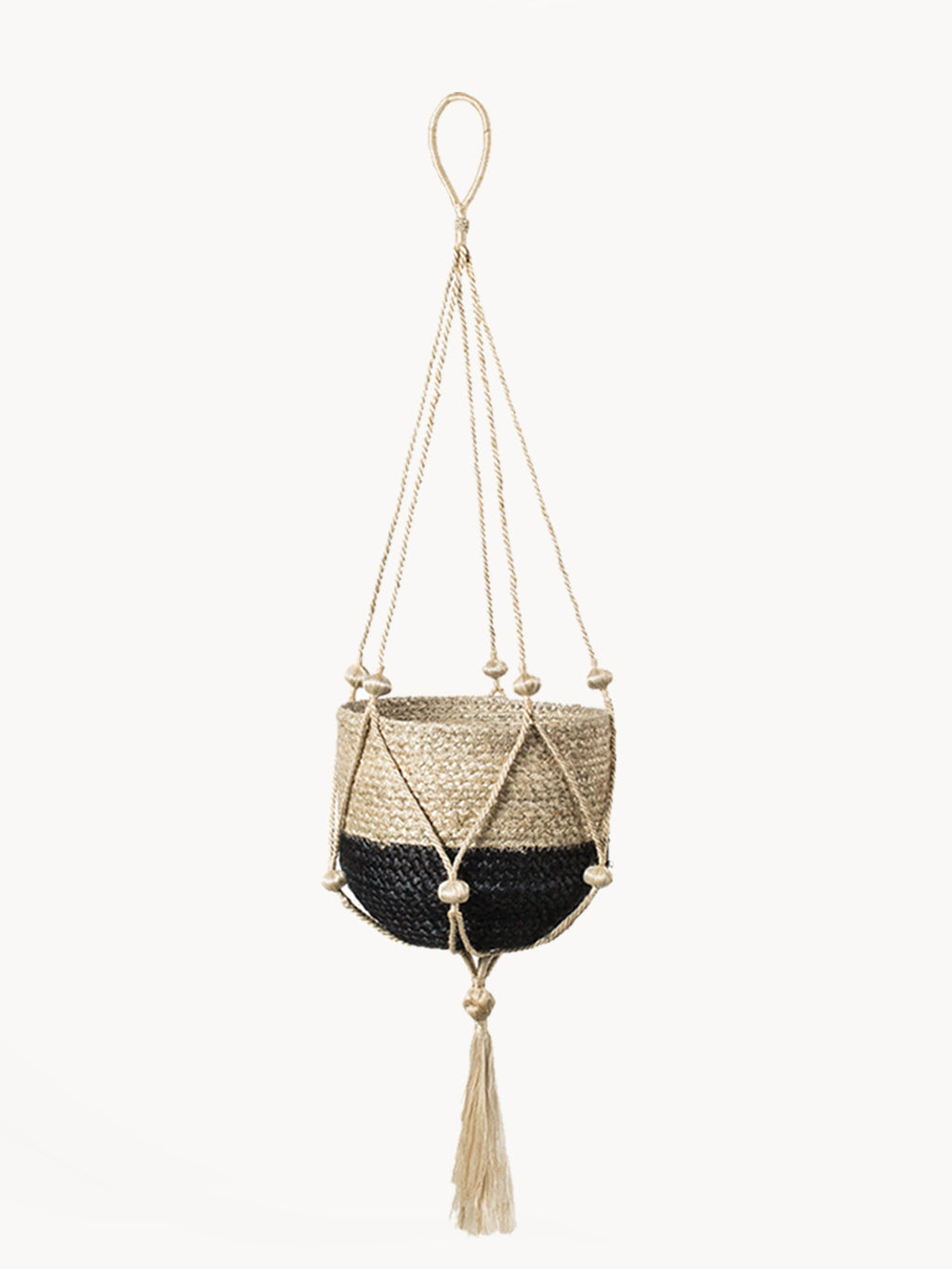 Boho Jute Plant Hanger Nadu – Handmade Macrame Style Hanging Planter for Indoor Plants