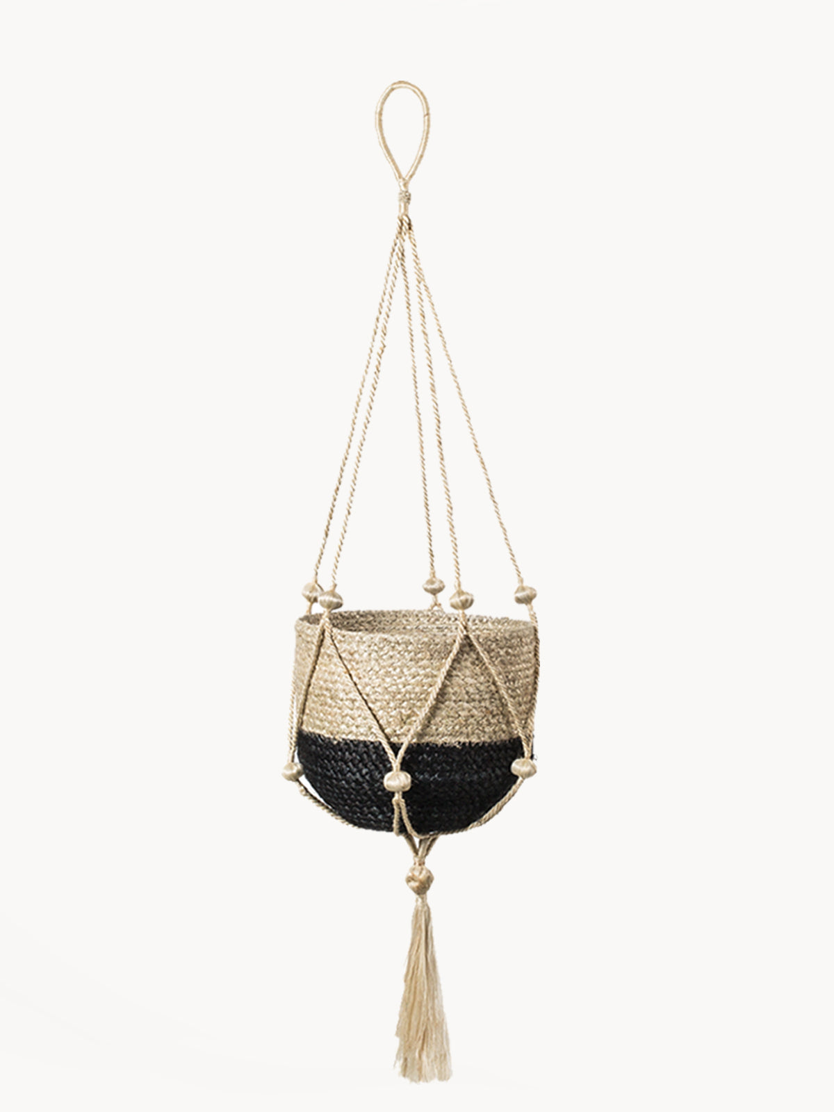 Boho Jute Plant Hanger Nadu – Handmade Macrame Style Hanging Planter for Indoor Plants