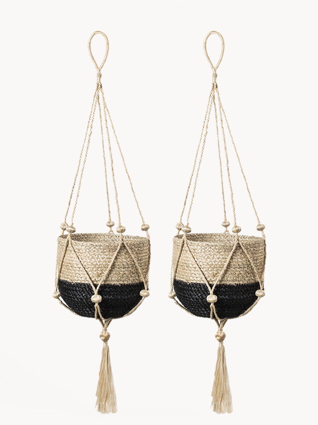 Boho Jute Plant Hanger Nadu – Handmade Macrame Style Hanging Planter for Indoor Plants