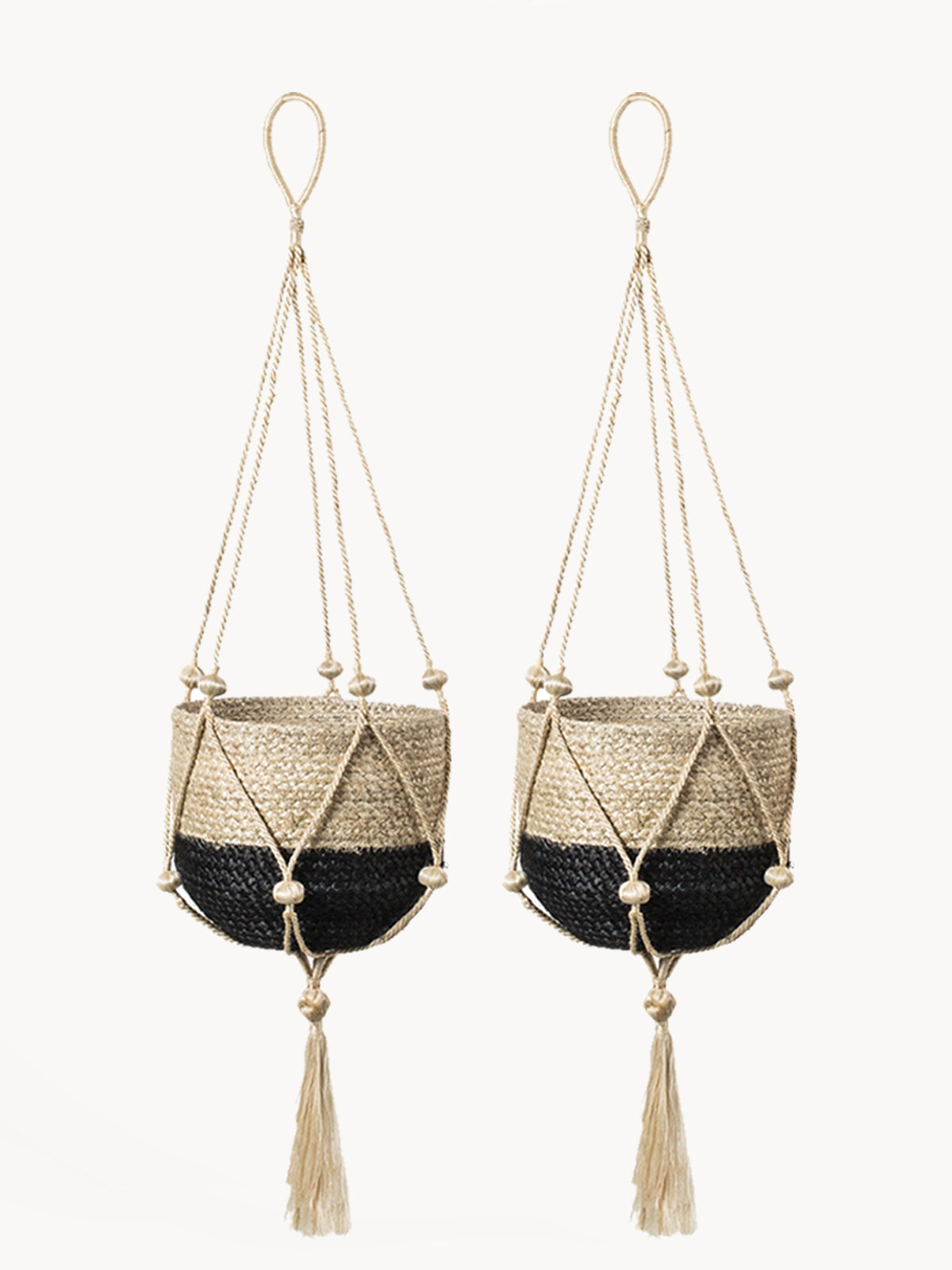 Boho Jute Plant Hanger Nadu – Handmade Macrame Style Hanging Planter for Indoor Plants