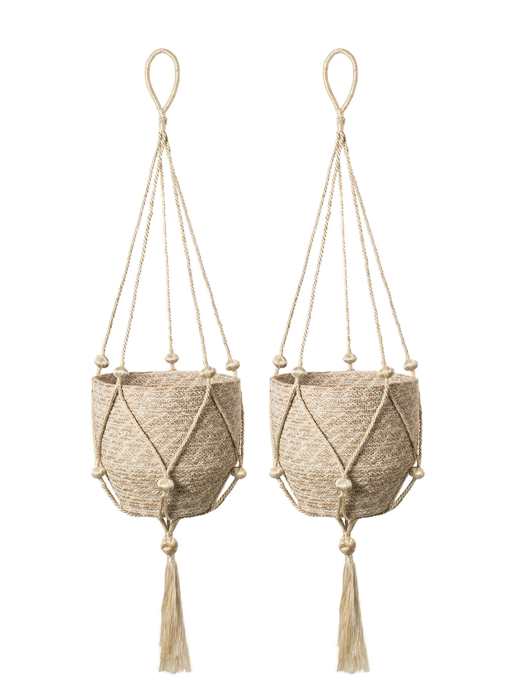 Boho Jute Plant Hanger Nadu – Handmade Macrame Style Hanging Planter for Indoor Plants