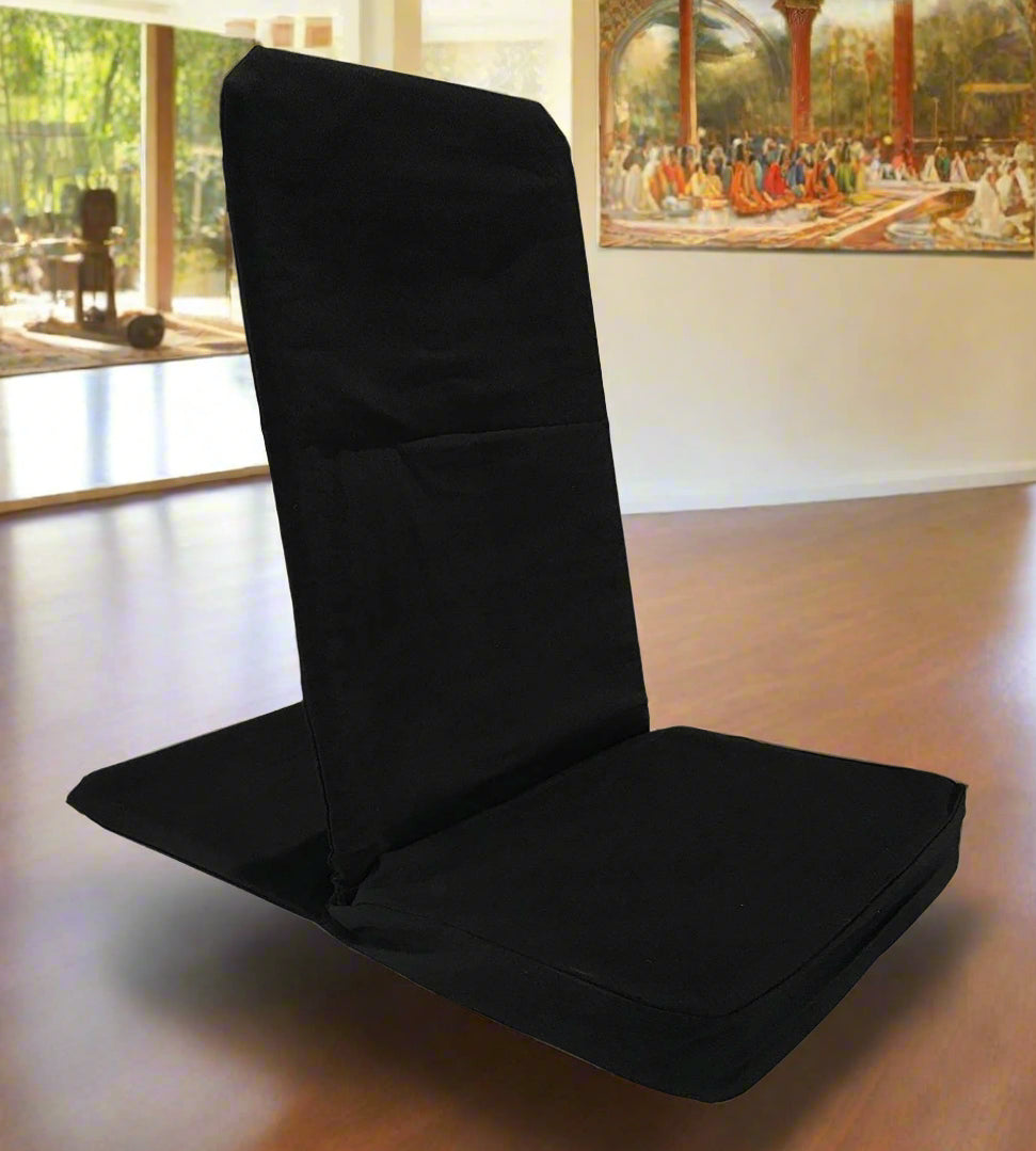 Folding Meditation Floor Chair with Back Support – Portable Yoga & Mindfulness Seat