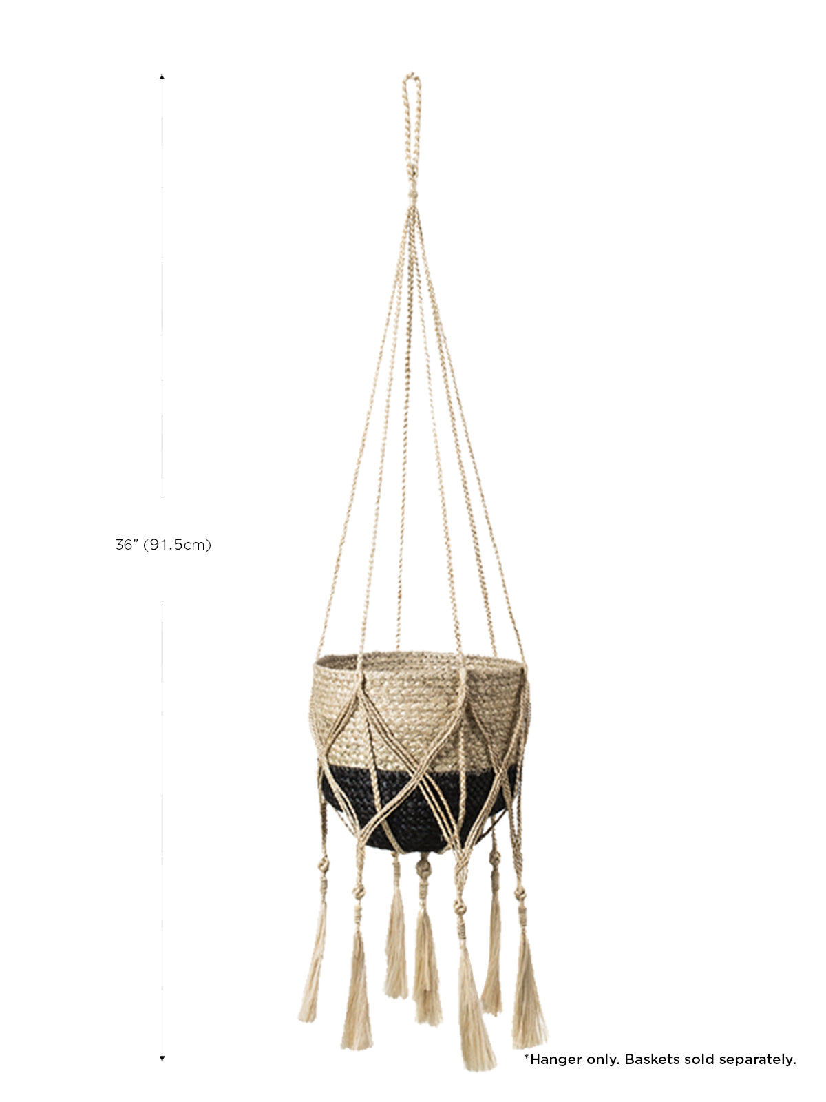 Boho Jute Plant Hanger – Handmade Macrame Style Wall Hanging for Indoor Plants