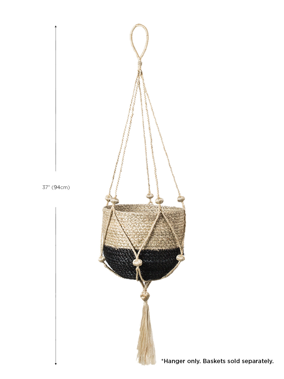Boho Jute Plant Hanger Nadu – Handmade Macrame Style Hanging Planter for Indoor Plants