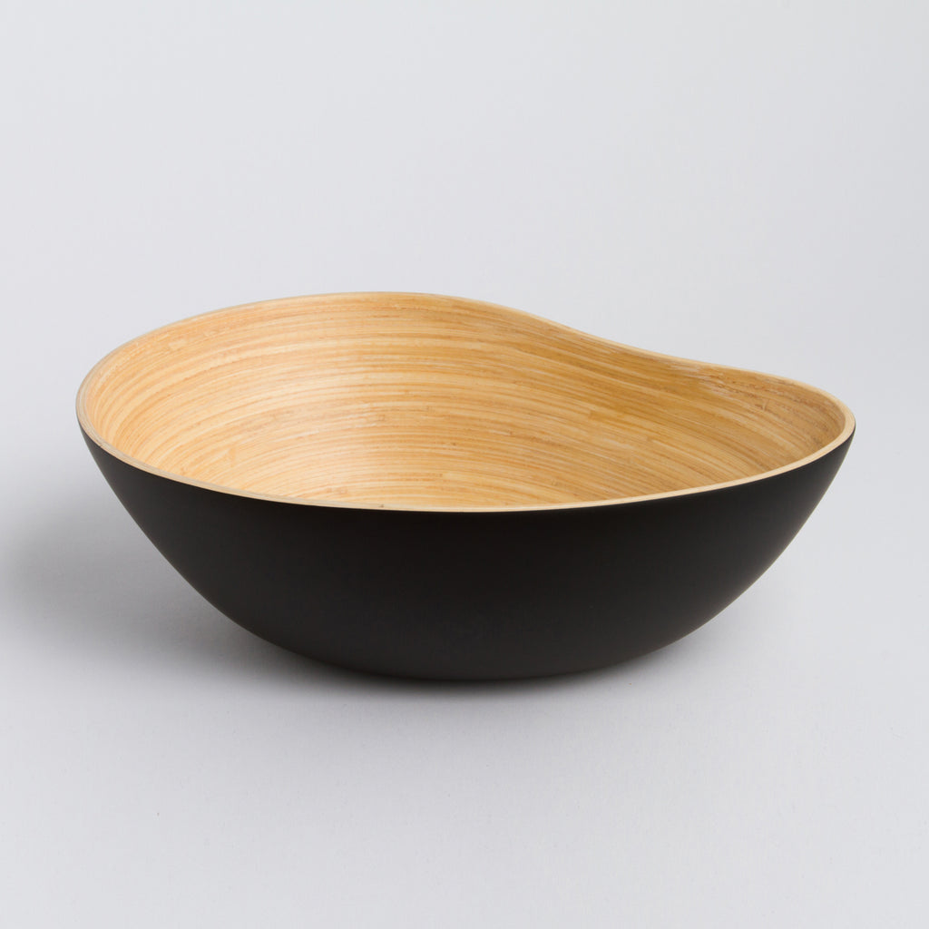 Bamboo Serving Bowl – Handmade Mango Shape Decorative Bowl for Kitchen & Dining