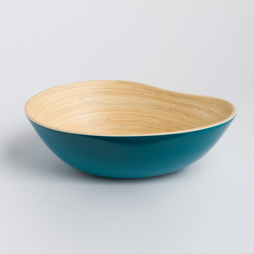 Bamboo Serving Bowl – Handmade Mango Shape Decorative Bowl for Kitchen & Dining