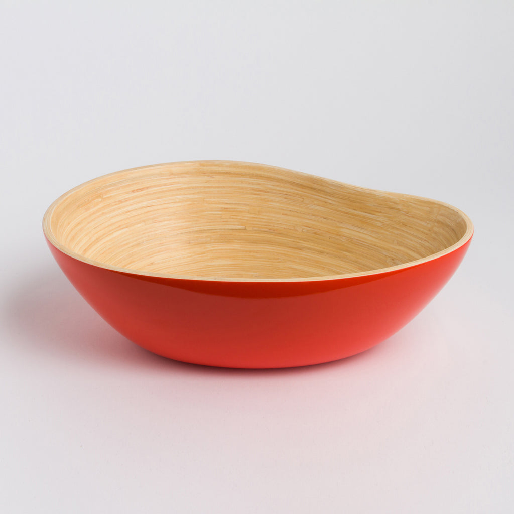 Bamboo Serving Bowl – Handmade Mango Shape Decorative Bowl for Kitchen & Dining