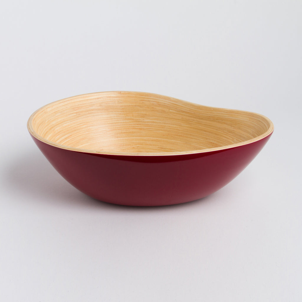 Bamboo Serving Bowl – Handmade Mango Shape Decorative Bowl for Kitchen & Dining
