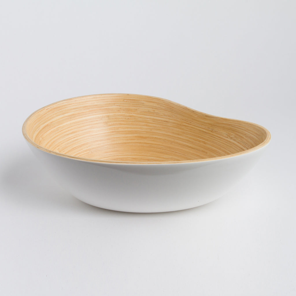 Bamboo Serving Bowl – Handmade Mango Shape Decorative Bowl for Kitchen & Dining
