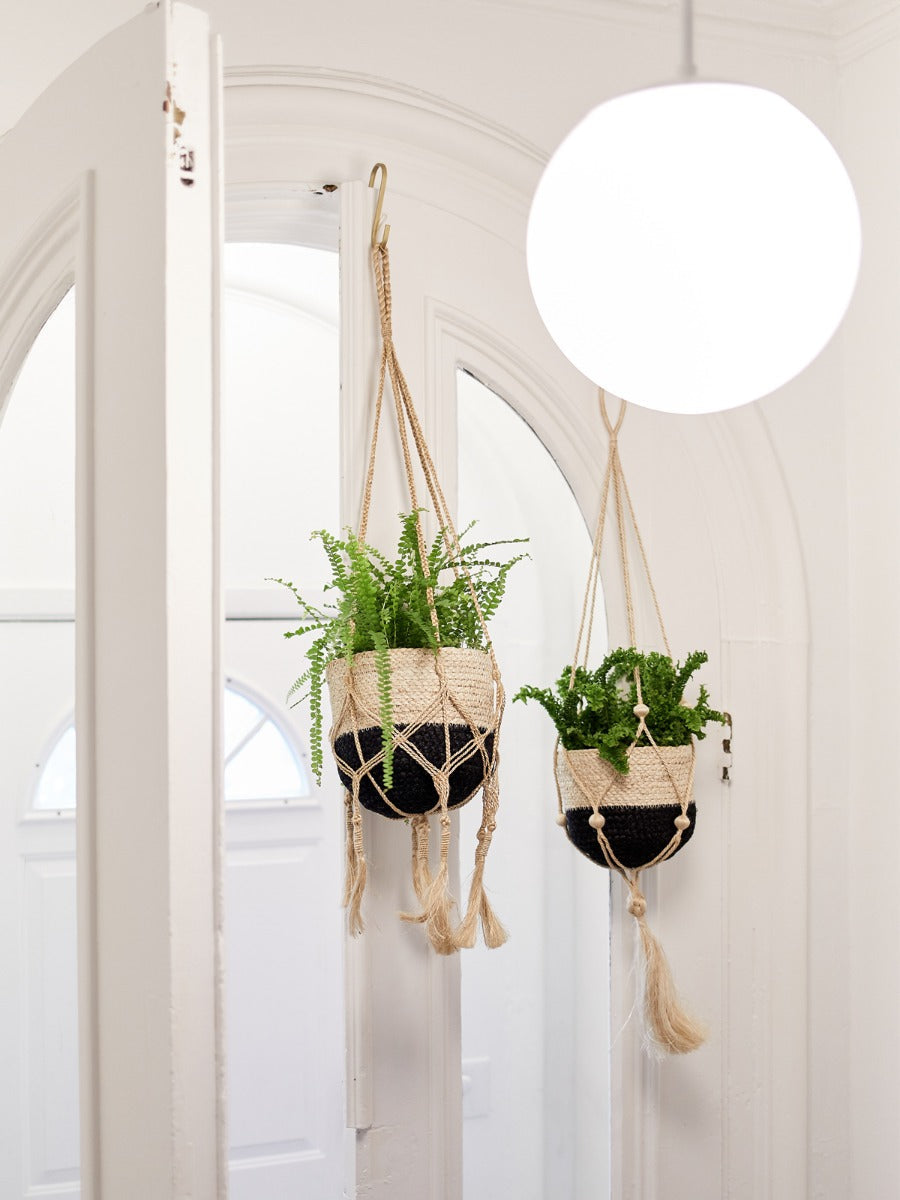 Boho Jute Plant Hanger Nadu – Handmade Macrame Style Hanging Planter for Indoor Plants
